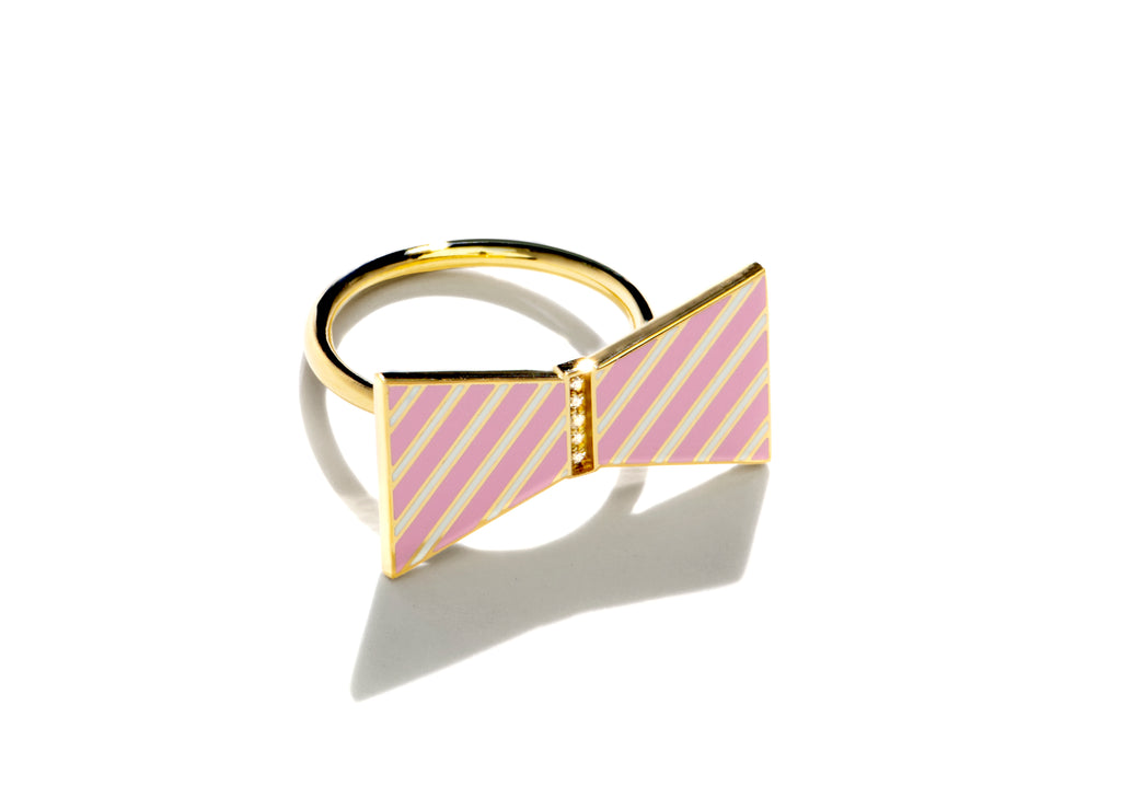 "Antoinette" Bow Ring - Pink