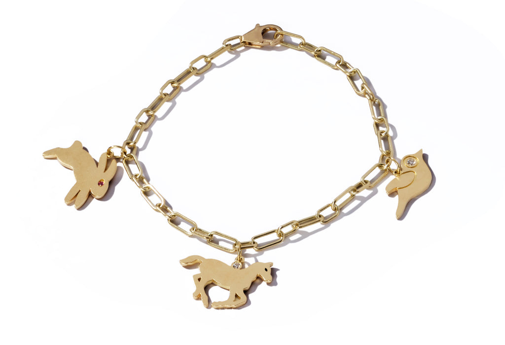 Charm Bangle Bracelet in 18k Gold Vermeil | Kendra Scott