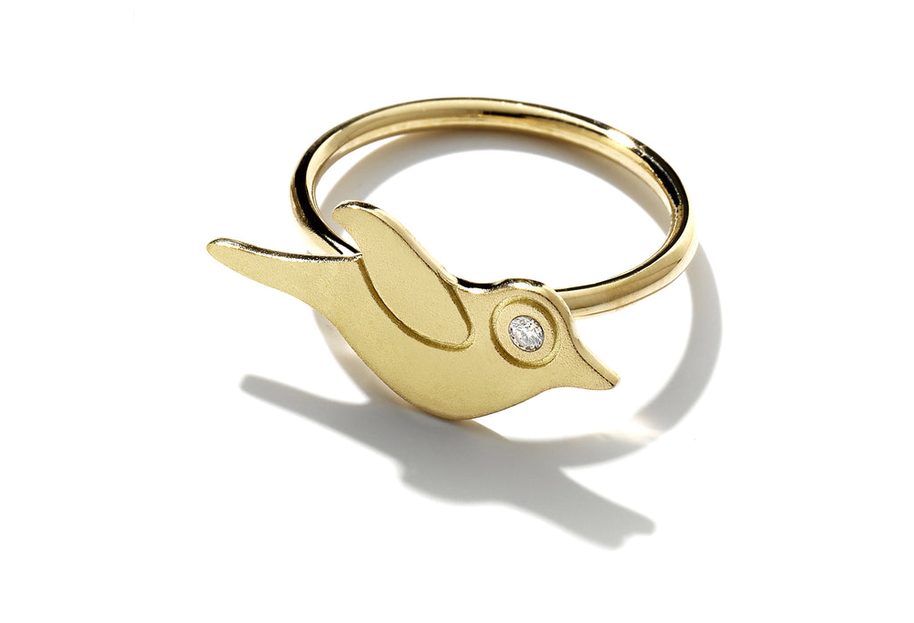 "Ciel" Gold Bird Ring