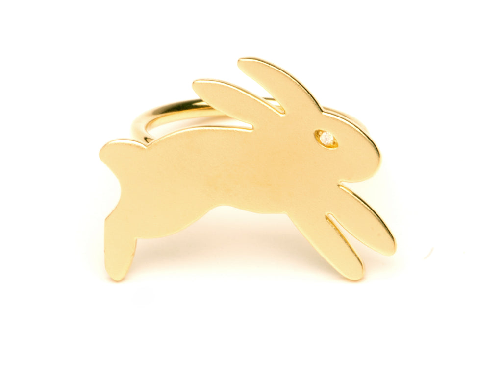 Gold Rabbit Ring The Bunny Collection | Kristin Ohmstede